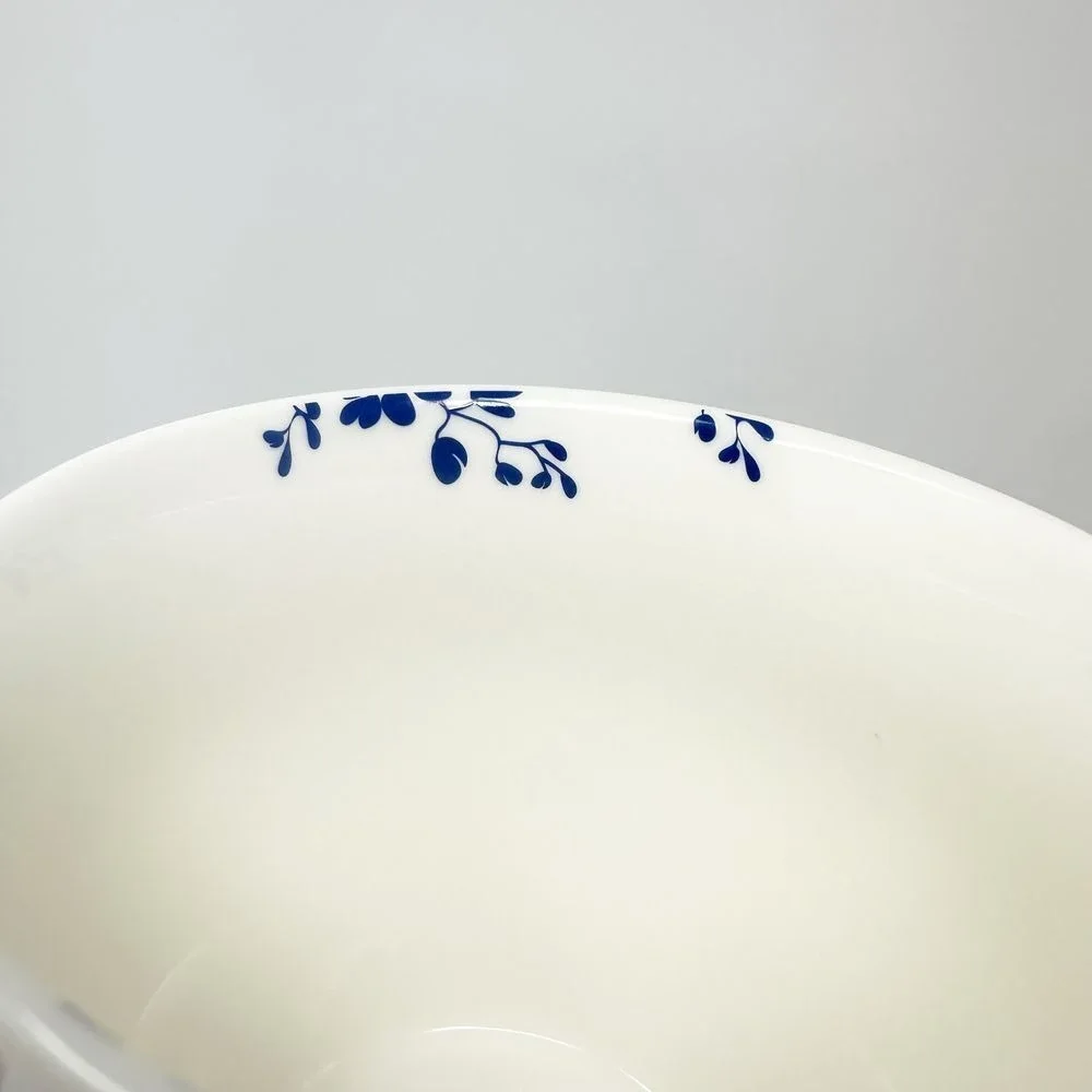 VERY RARE Starbucks Japanese Mug with Lanterns and Floral Motif Blue Yellow Gold